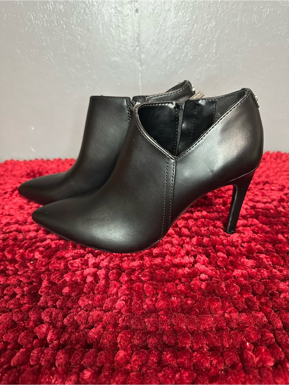 Calvin Klein Black Pointed Stiletto Ankle Booties